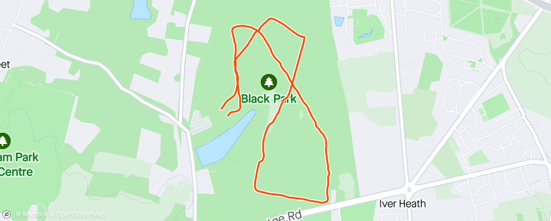 Map of the activity, Morning Parkrun @ Black Park