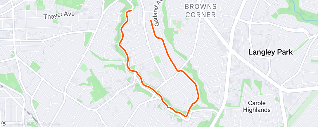 Map of the activity, Afternoon Walk