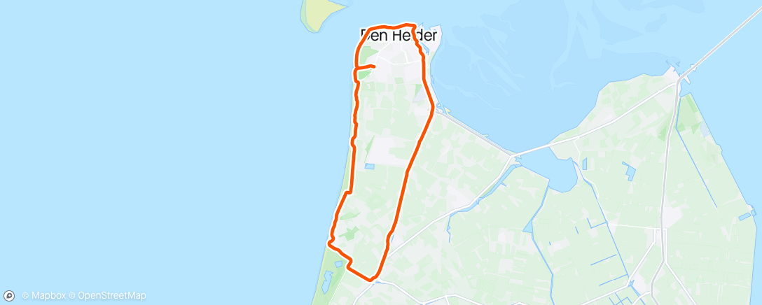 Map of the activity, Chucking (it down) Callantsoog canter 🌧️ 🐈 🐕 💨🚴🏻