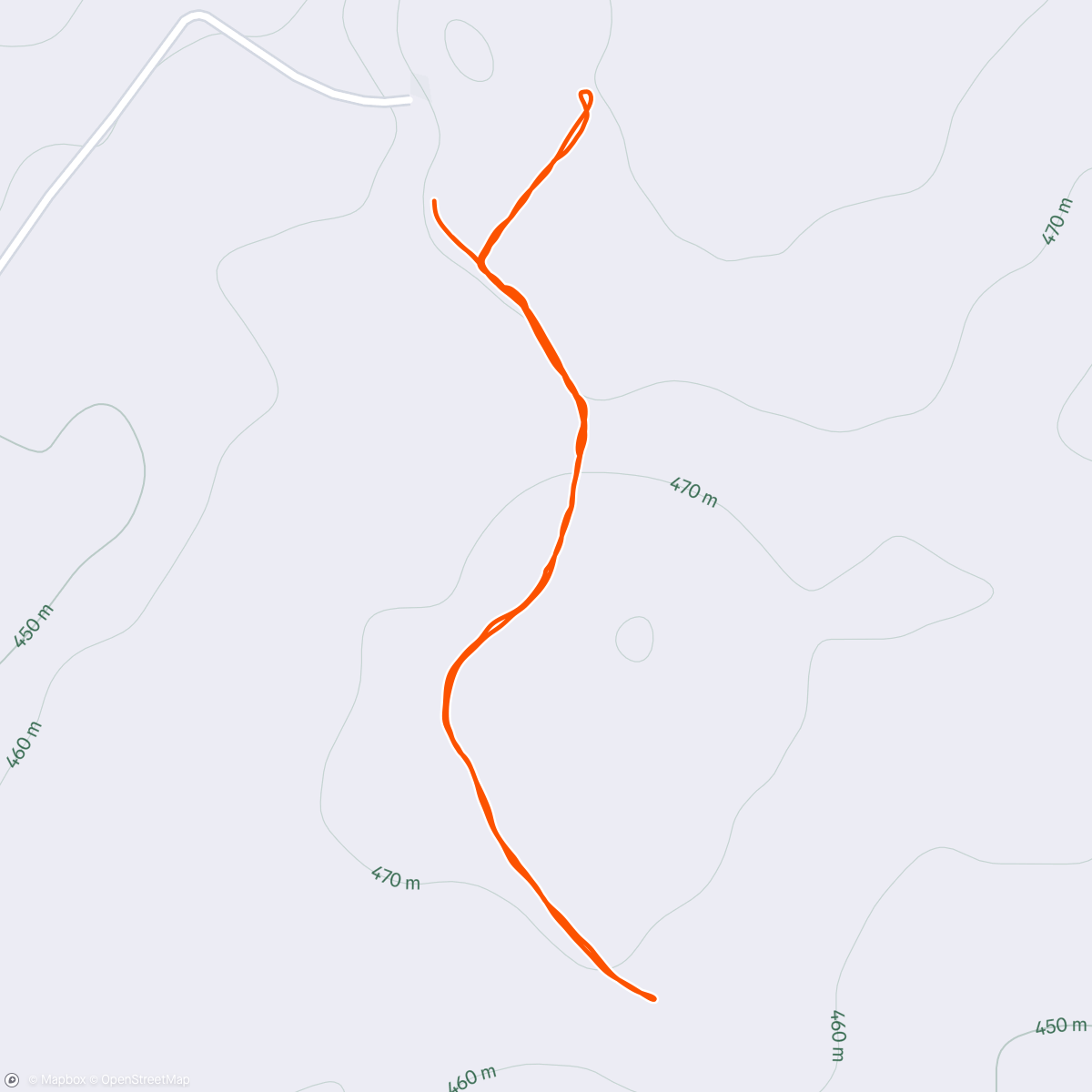 Map of the activity, Corrida vespertina