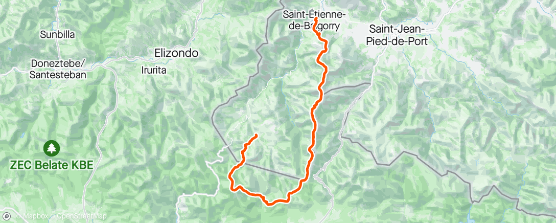 Mapa da atividade, Finisher de l’Euskal Trail 2 x 40km