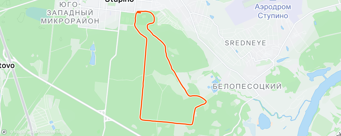 Map of the activity, Lunch Run