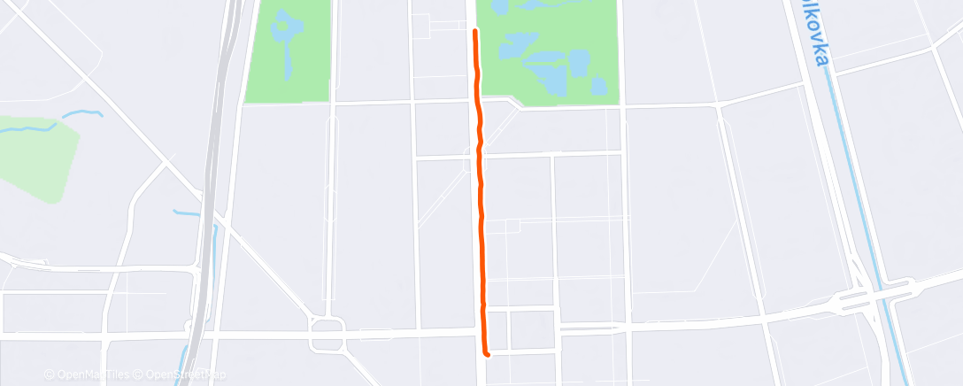 Map of the activity, Утренний забег