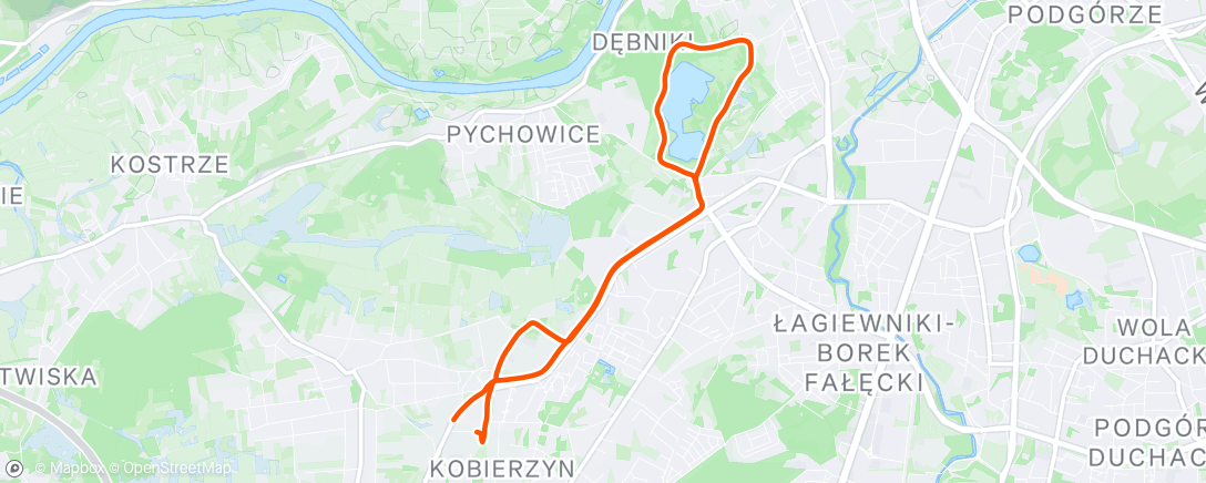 Map of the activity, Afternoon Run