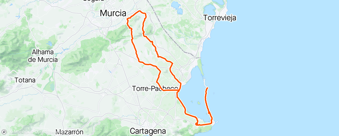 Map of the activity, Cabezo de La Plata