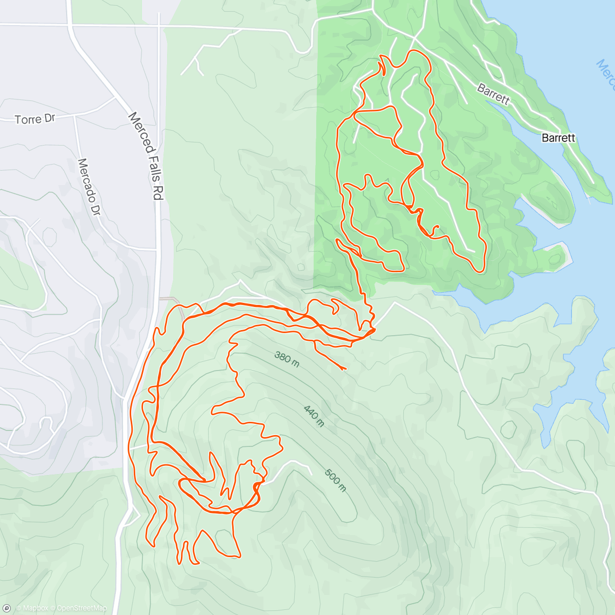 Mapa da atividade, Lunch E-Mountain Bike Ride