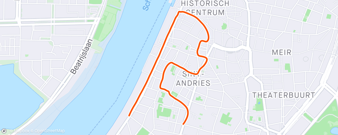 Map of the activity, Nachtwandeling