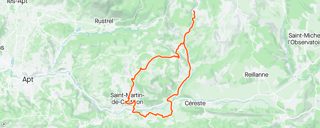 Map of the activity, Ride to Opedette and Viens