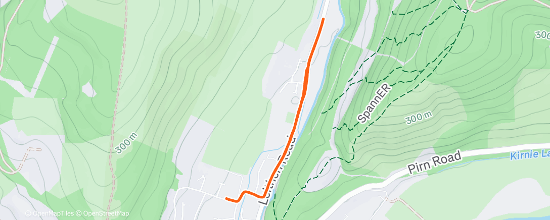 Map of the activity, Short short jog