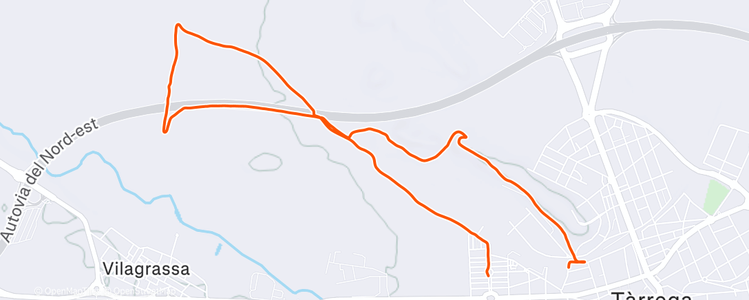 Map of the activity, Lunch Run