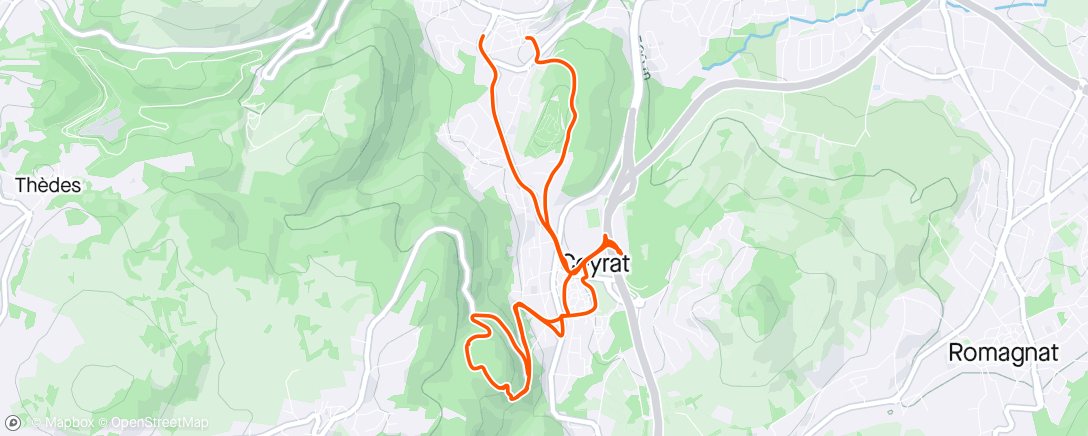 Mapa da atividade, Sortie vélo dans l'après-midi