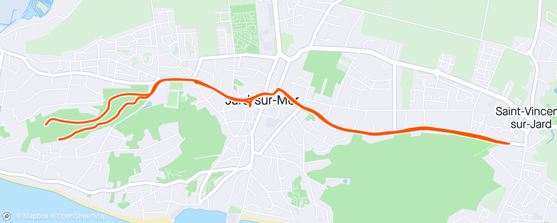 Map of the activity, Lunch Run