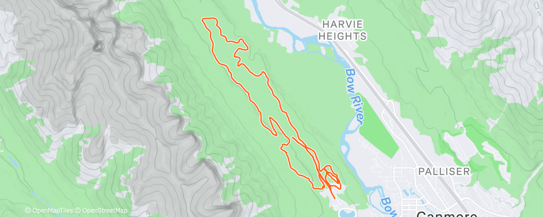 Map of the activity, Back on the skis in Alberta