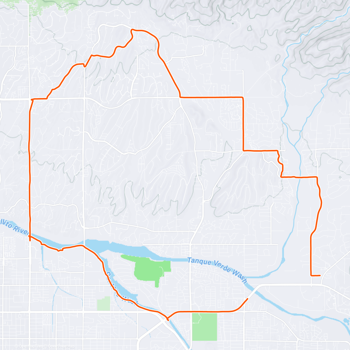 Map of the activity, Morning Ride