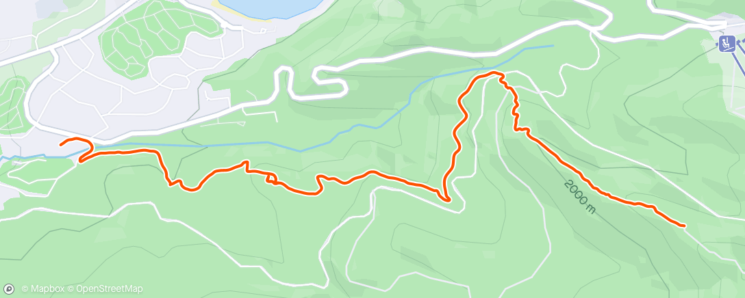 Map of the activity, Downhilling the Ridge