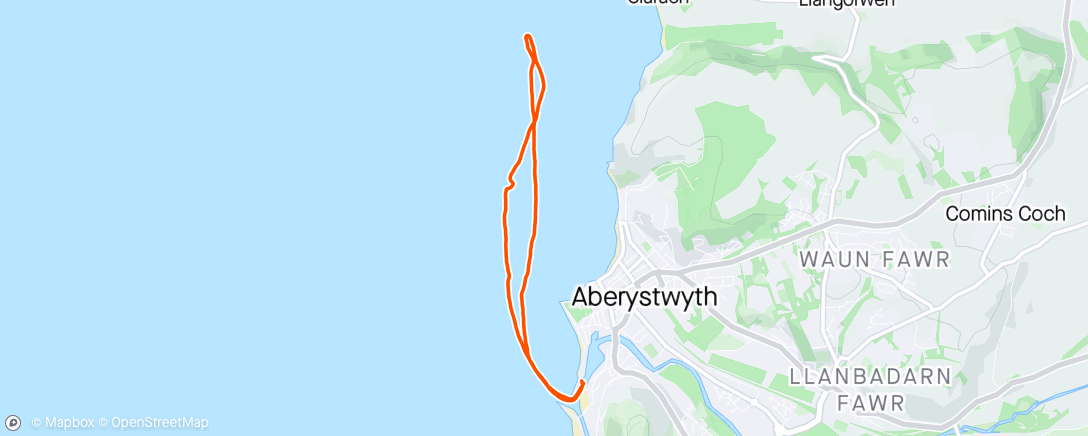 Map of the activity, Evening Row with a cheeky swell 🌊