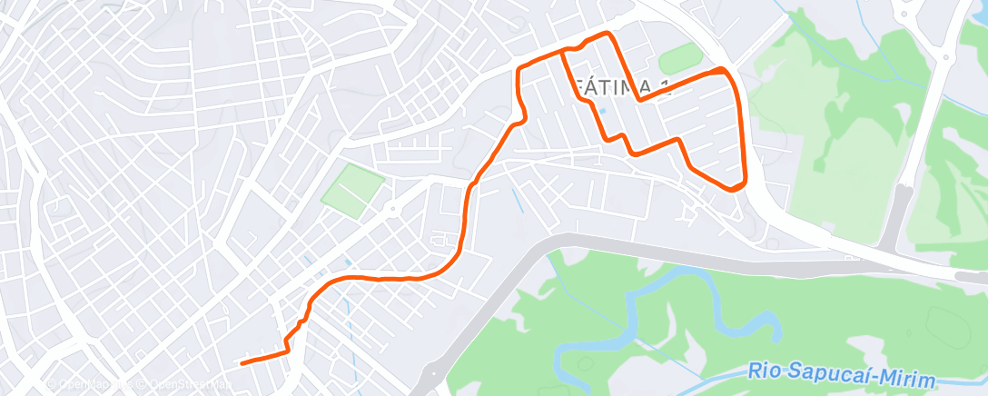 Map of the activity, Pouso Alegre