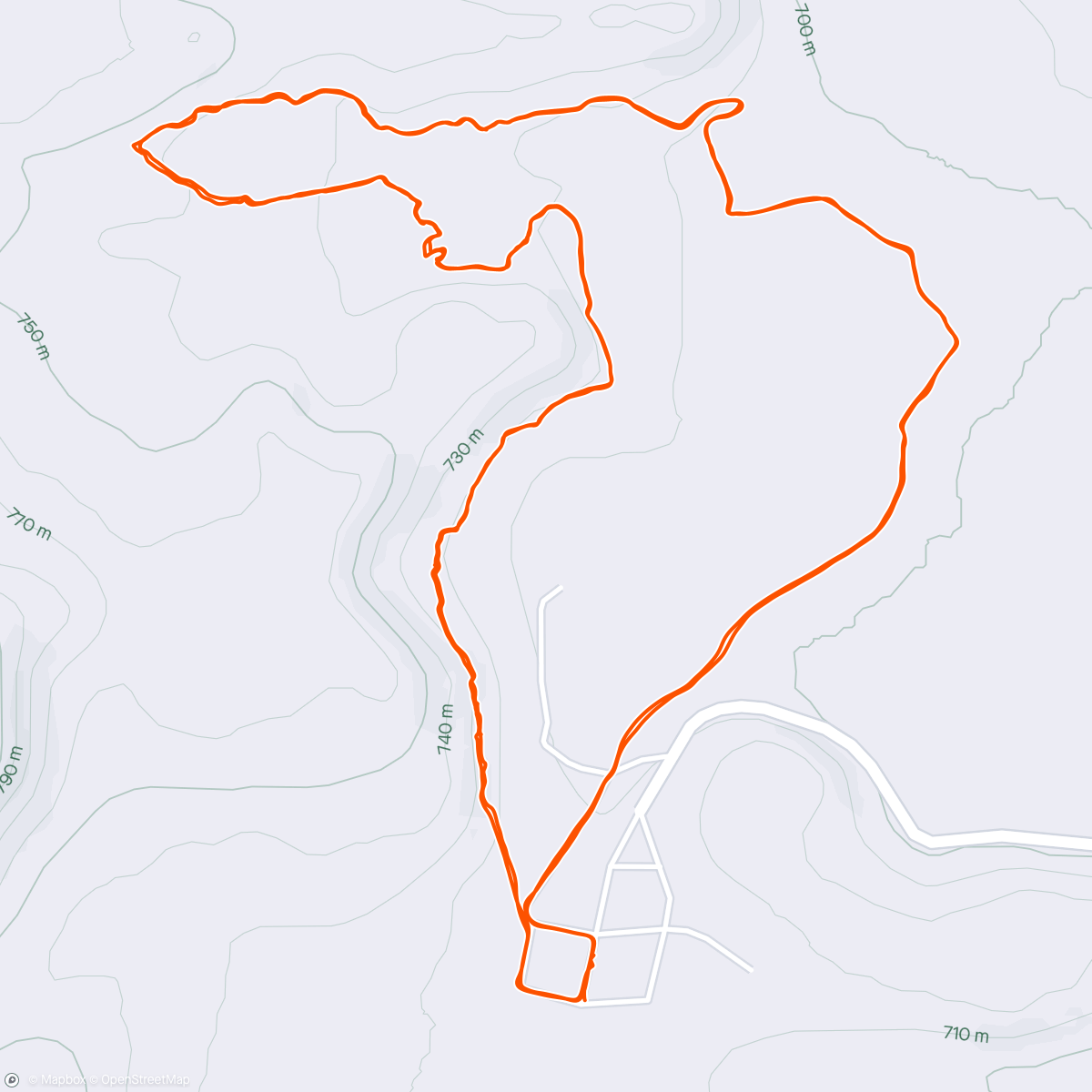 Map of the activity, Carrera Pista Trincheras