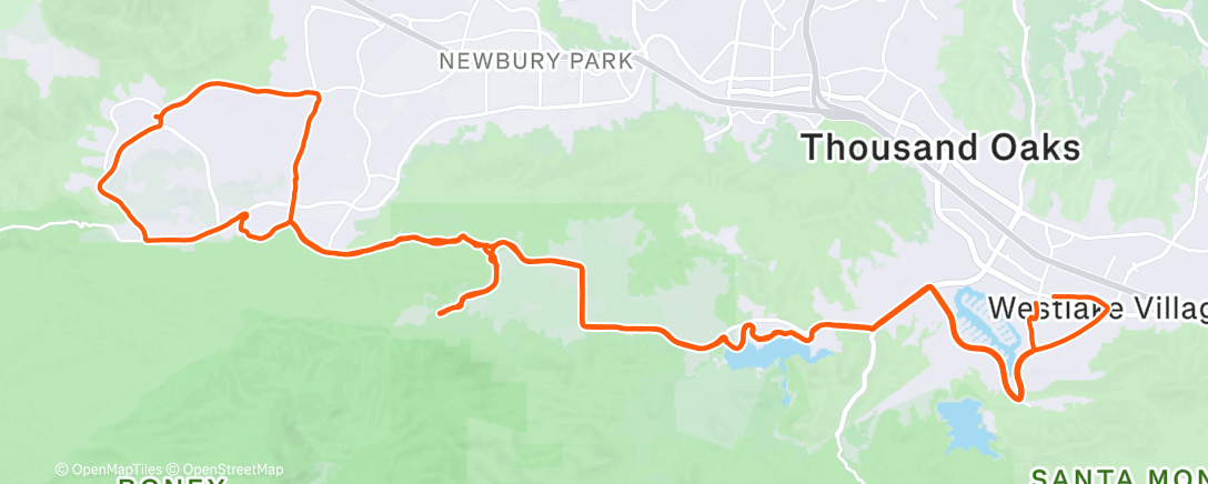 Map of the activity, Newbury Park Loop