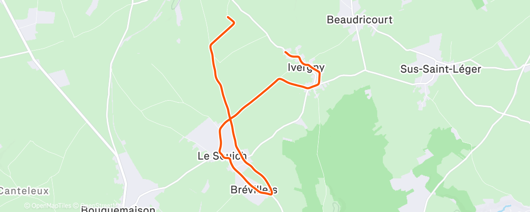 Map of the activity, Run & Bike - Run