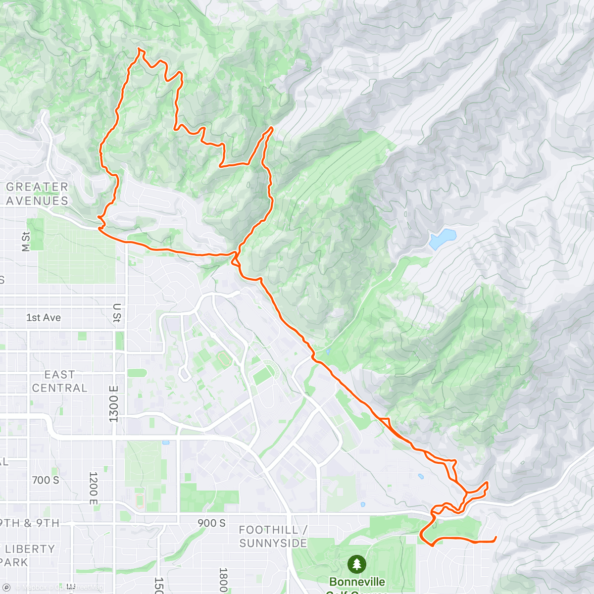 Map of the activity, Afternoon Mountain Bike Ride