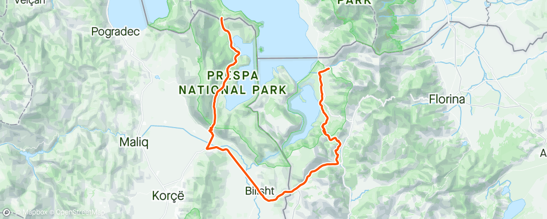 Map of the activity, Epirus mtb challenge rit 5