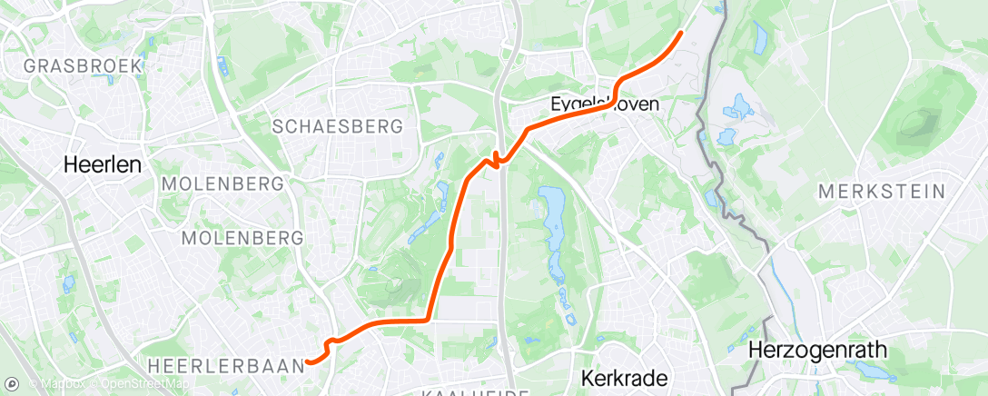 Mappa dell'attività 2e maal Openingsrit 65 km 😤😭 niet opgenomen 😩😩 naar Zur Bahn
