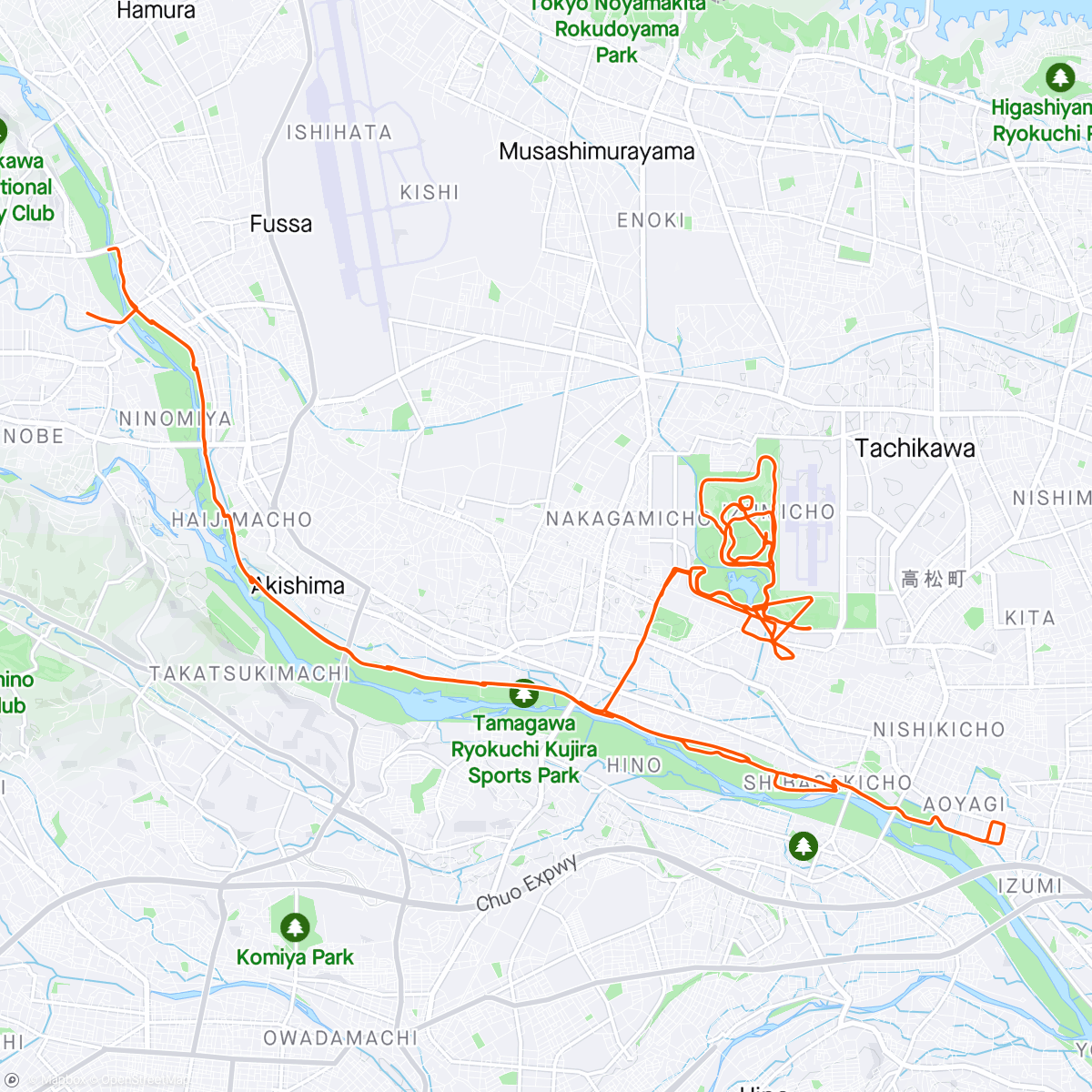 Mapa da atividade, 昭和記念公園へ　リハライド