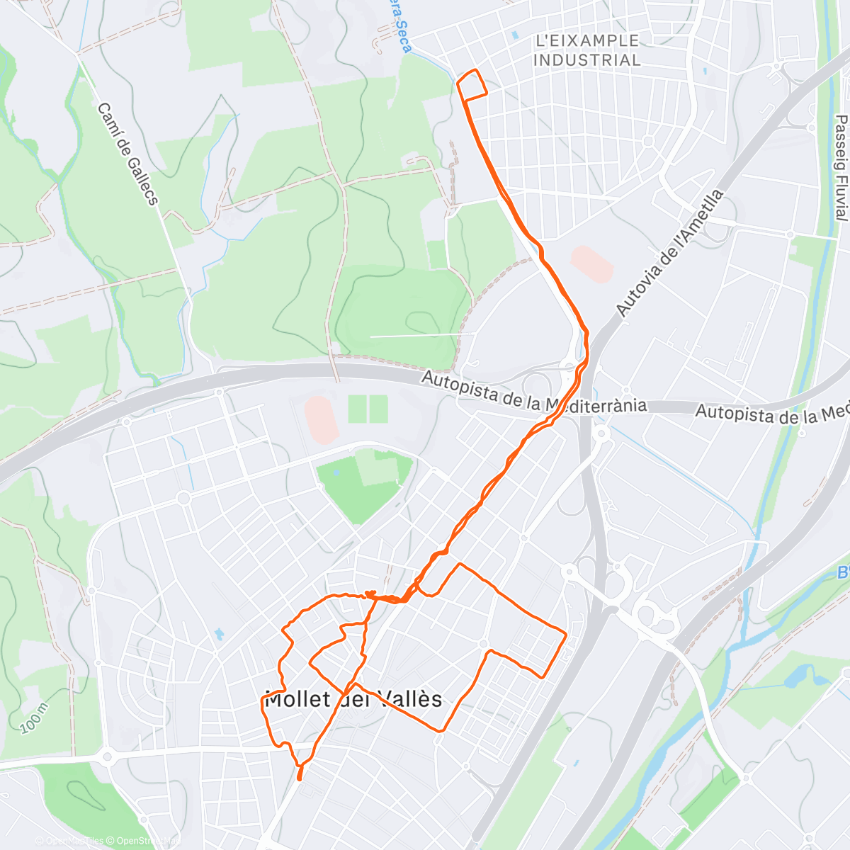 Map of the activity, Carrera de mañana.... Agua va!!! Por tercer día🫣