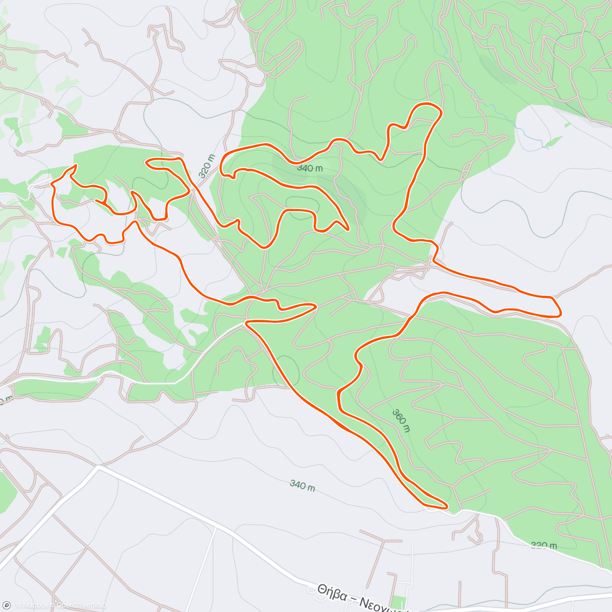Map of the activity, MOSCHOPODI TRAIL