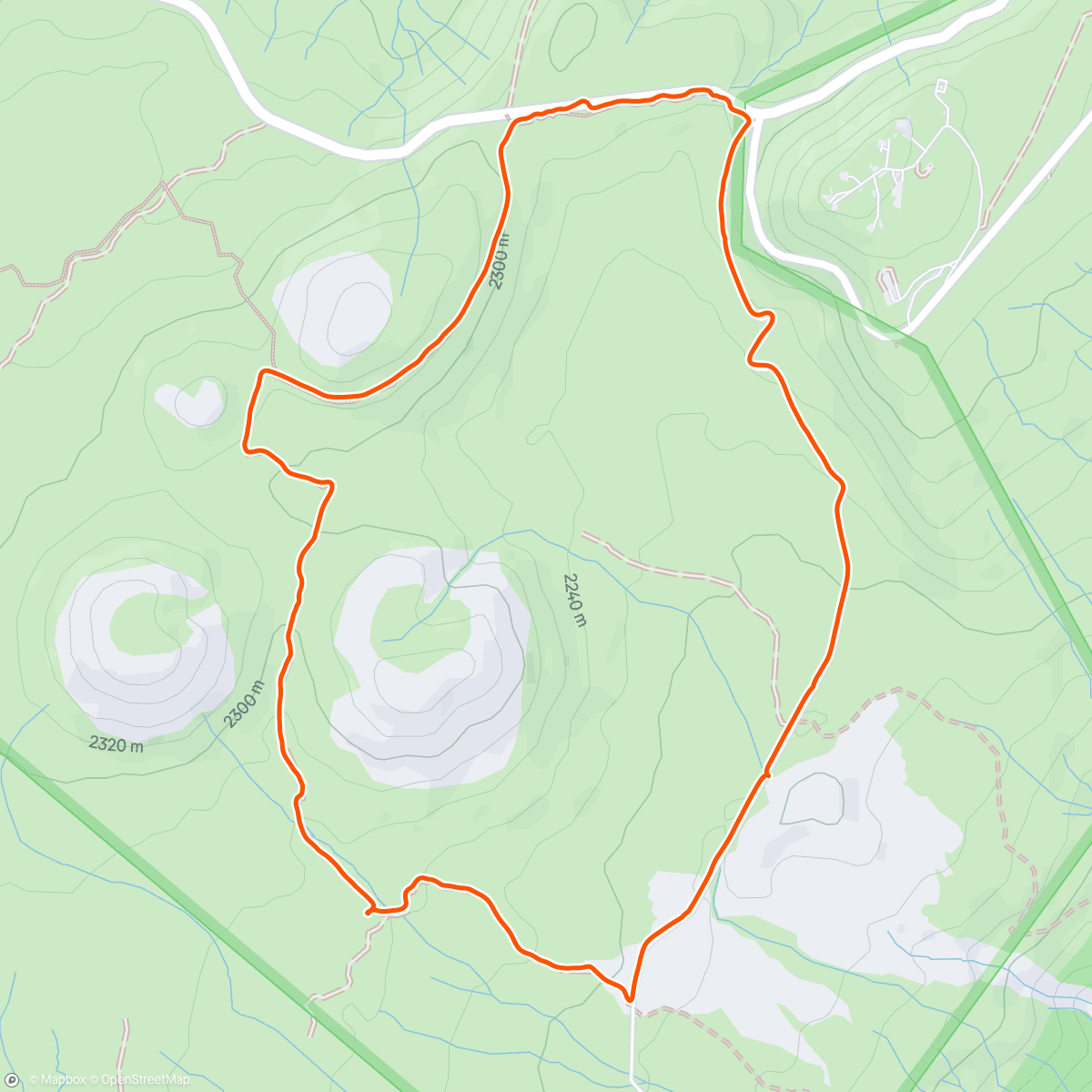 Map of the activity, Afternoon Hike