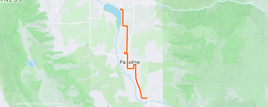 Map of the activity, Morning Run