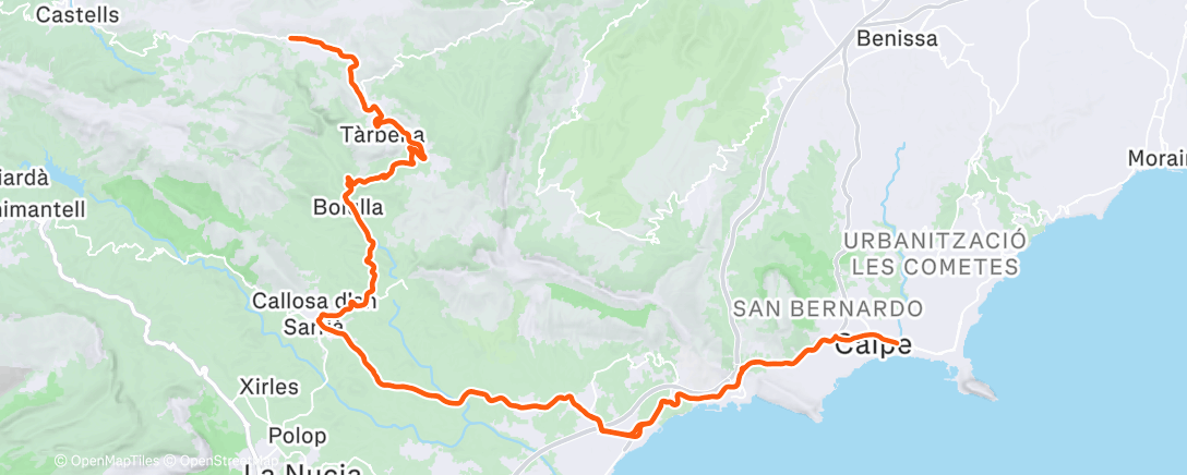 Map of the activity, 朝のライド