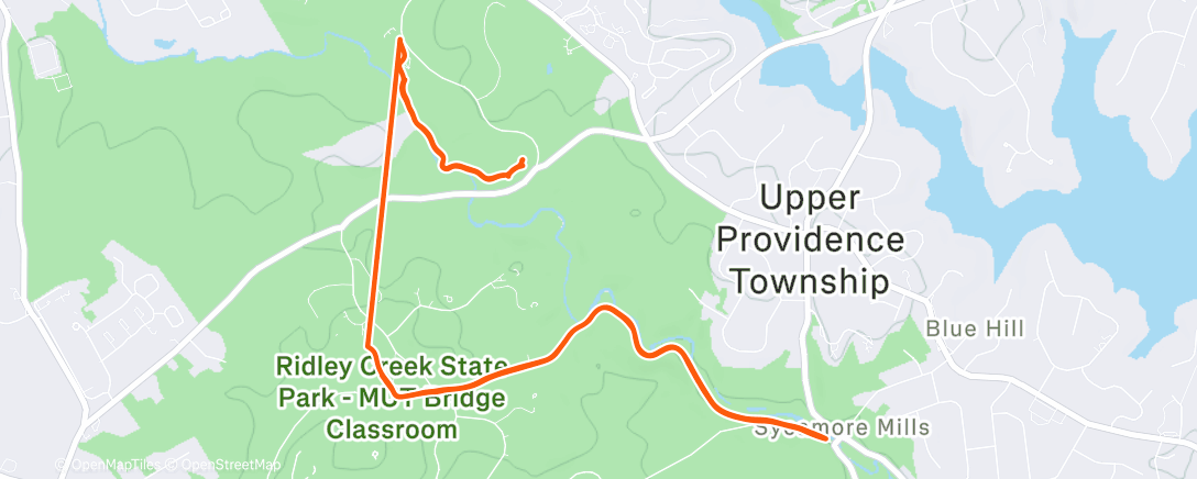 Map of the activity, Afternoon Walk