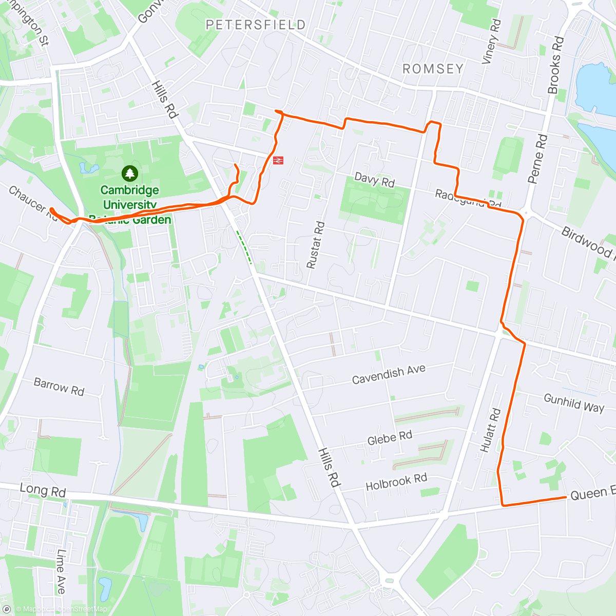 Map of the activity, Buggy Run Commute