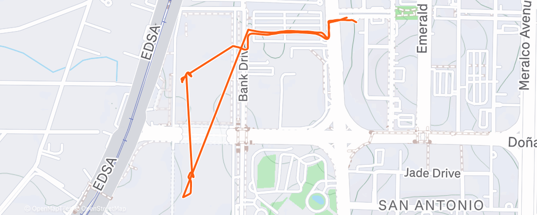 Map of the activity, Evening Walk