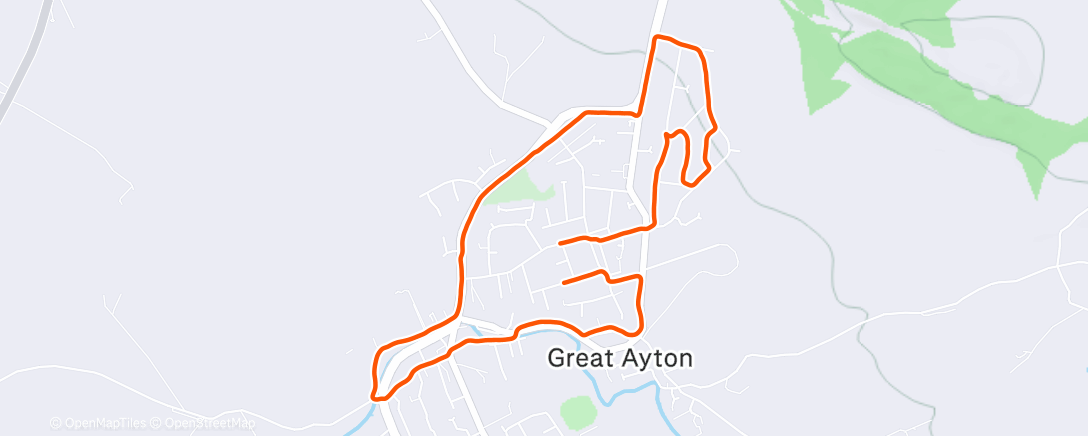 Map of the activity, Easy Morning Jog