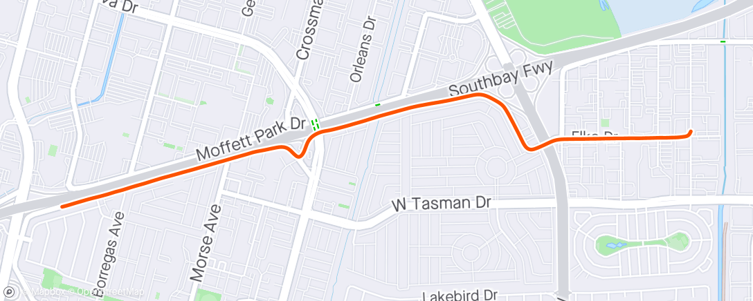 Map of the activity, Rest of ride along 237 (Persian)