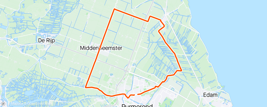 Map of the activity, Uitrijden