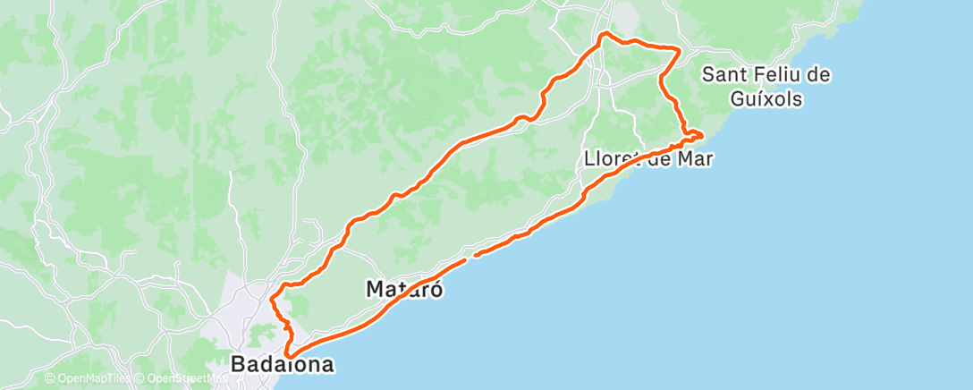 Map of the activity, Morning Ride