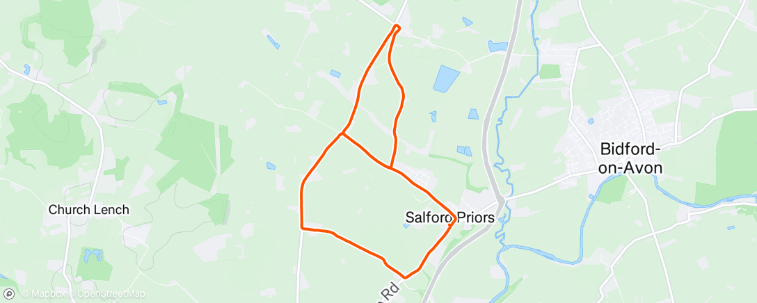 Map of the activity, Lunch Run