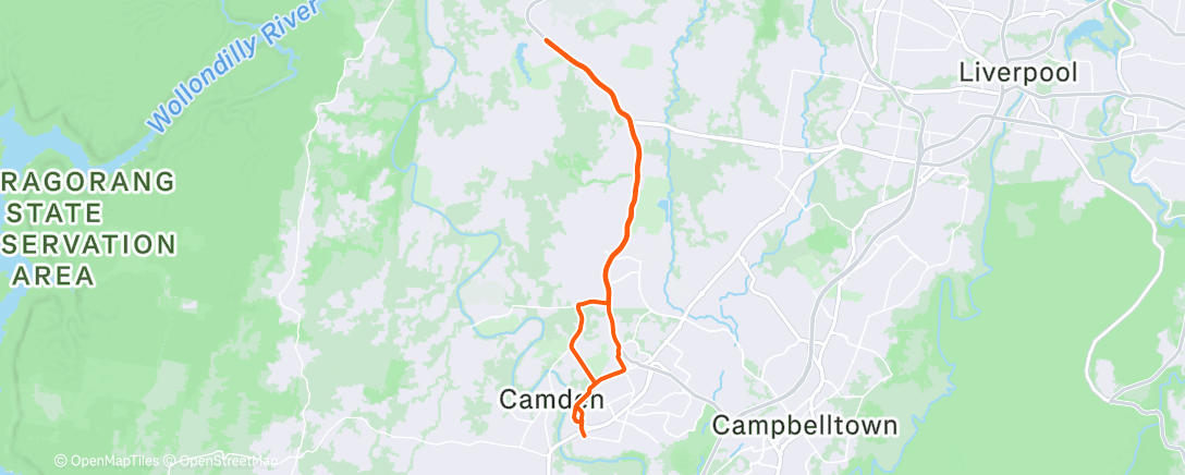 Карта физической активности (Evening Ride)