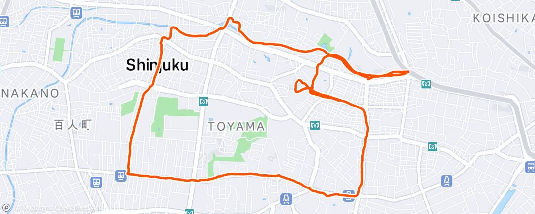 Map of the activity, Morning Run