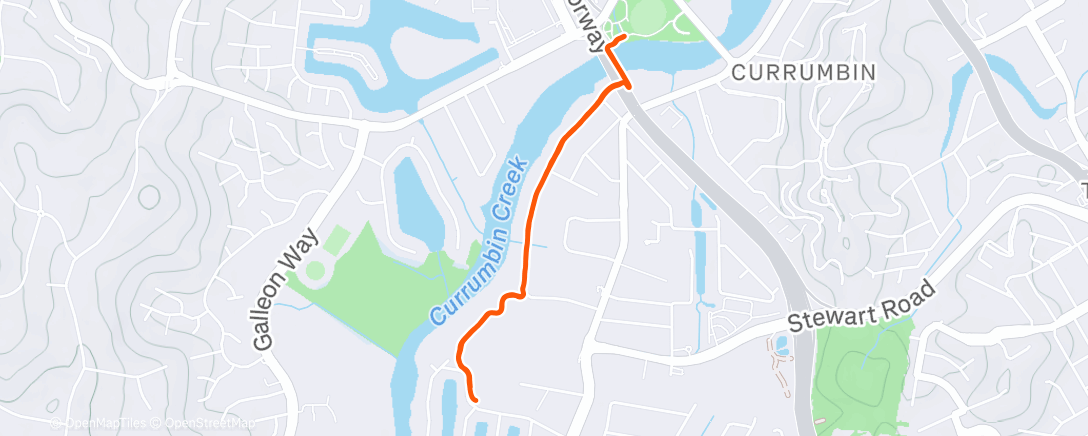 Map of the activity, Morning Run