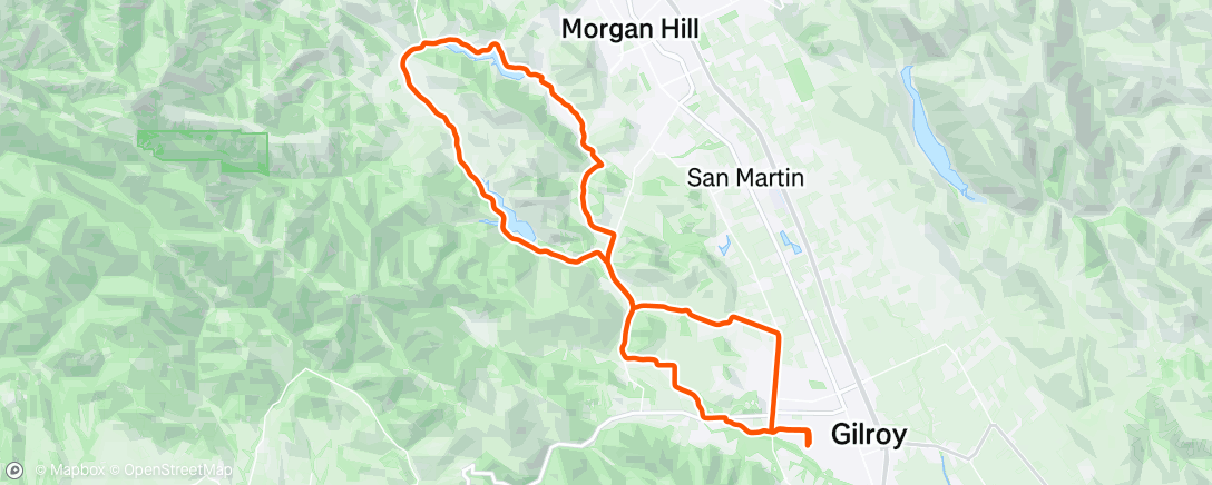 Map of the activity, Afternoon Ride