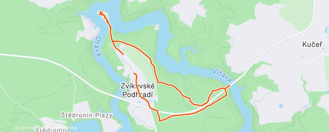 Map of the activity, Afternoon Hike