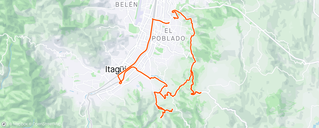 Map of the activity, El castillo + Carabineros + Palmas