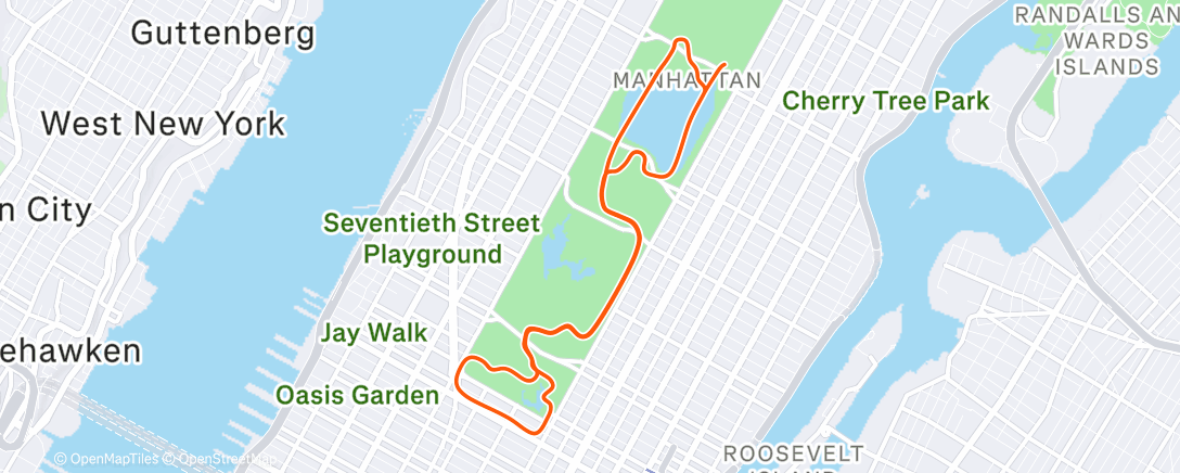 Map of the activity, Zwift - Endurance Strength Development