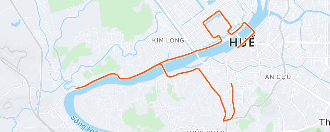 Map of the activity, Morning Run