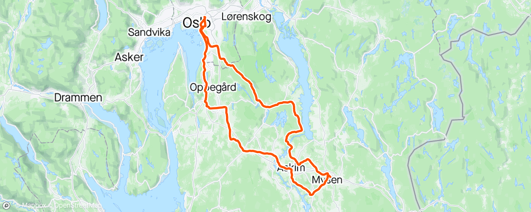Map of the activity, Nye veier ved Mysen